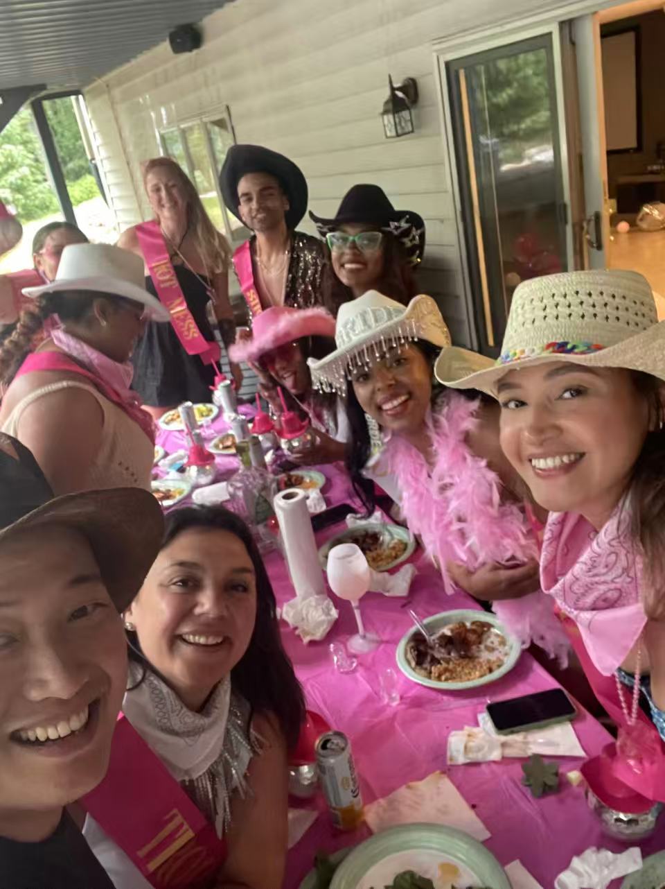 Birthday party celebration with hibachi catering